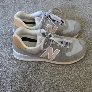 New Balance Gray and Tan Sneakers